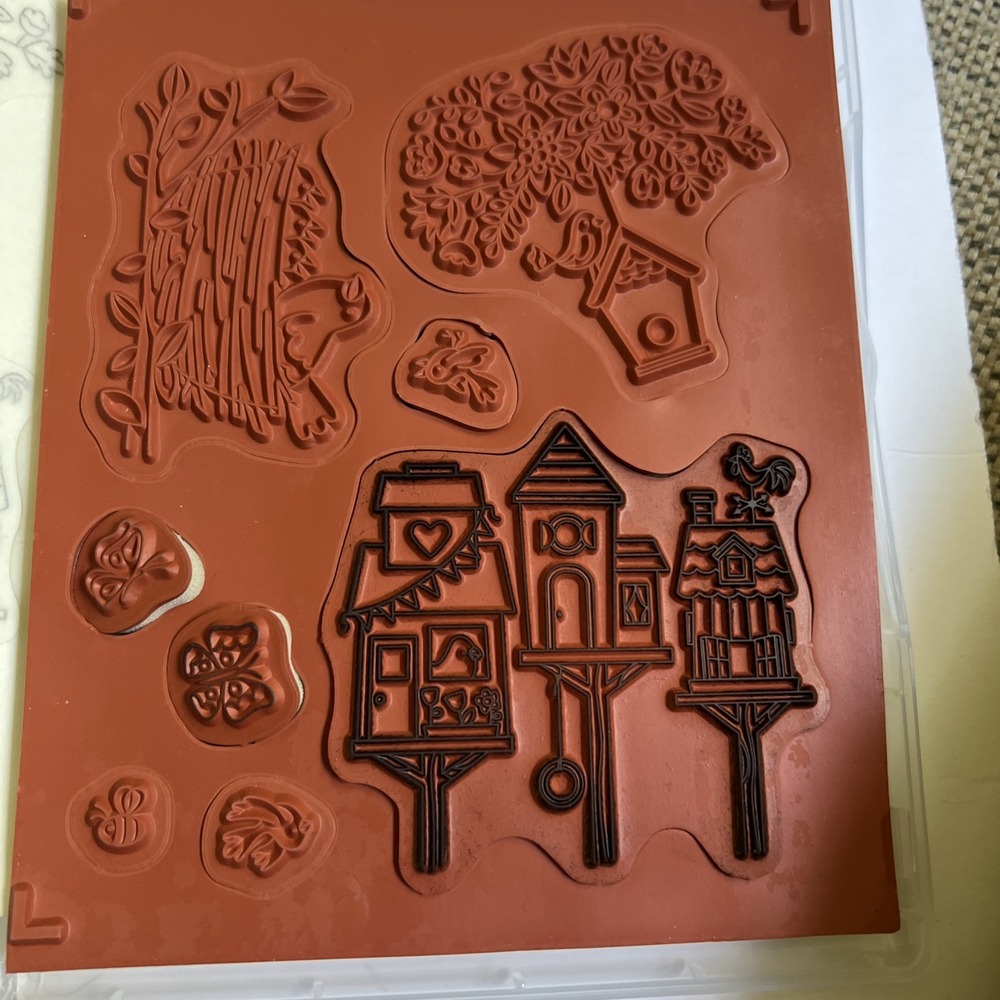 Lot of 8 SETS Stampin Up Unmounted Rubber Stamps  Animals,Thinking of you,Thanks - Picture 7 of 16